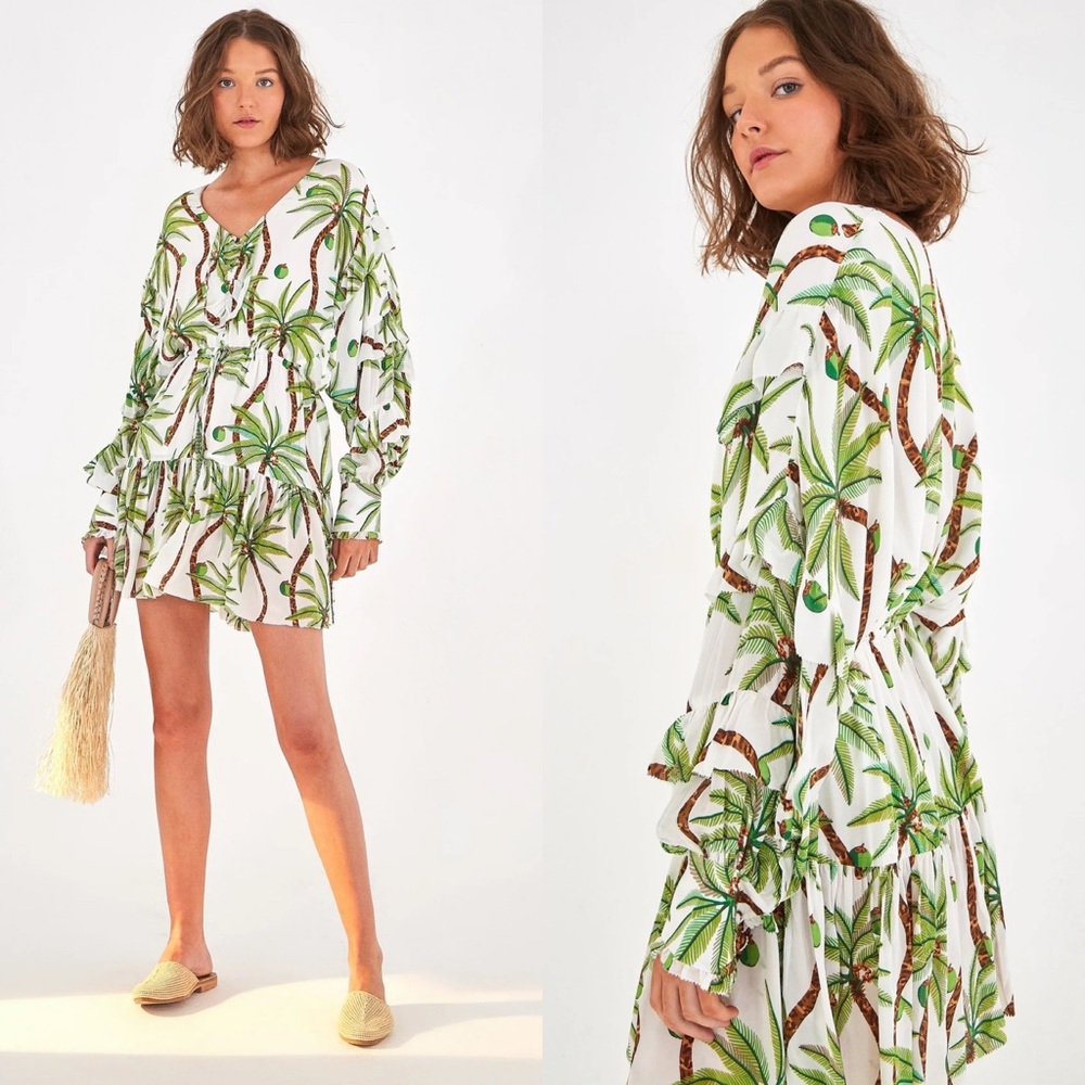Farm Rio Dress Swinging Palm Mini